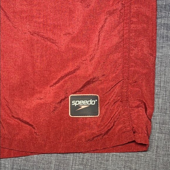 Speedo Red Swim Trunks Men’s Large Mesh Lined Board Shorts Quick Dry Beachwear - Picture 5 of 8